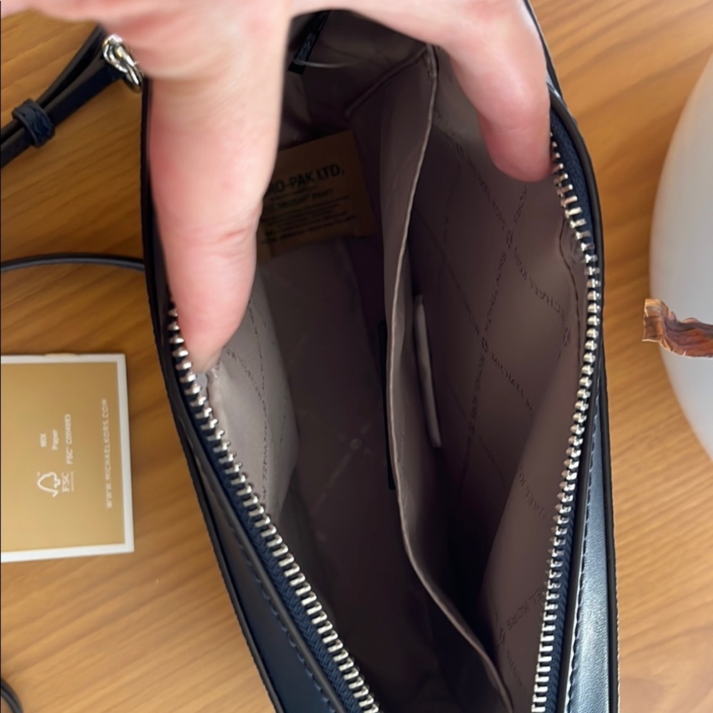 Michael Kors Navy & Silver Crossbody Bag with Polka Dot Design - Picture 6 of 12